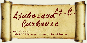 Ljubosava Ćurković vizit kartica